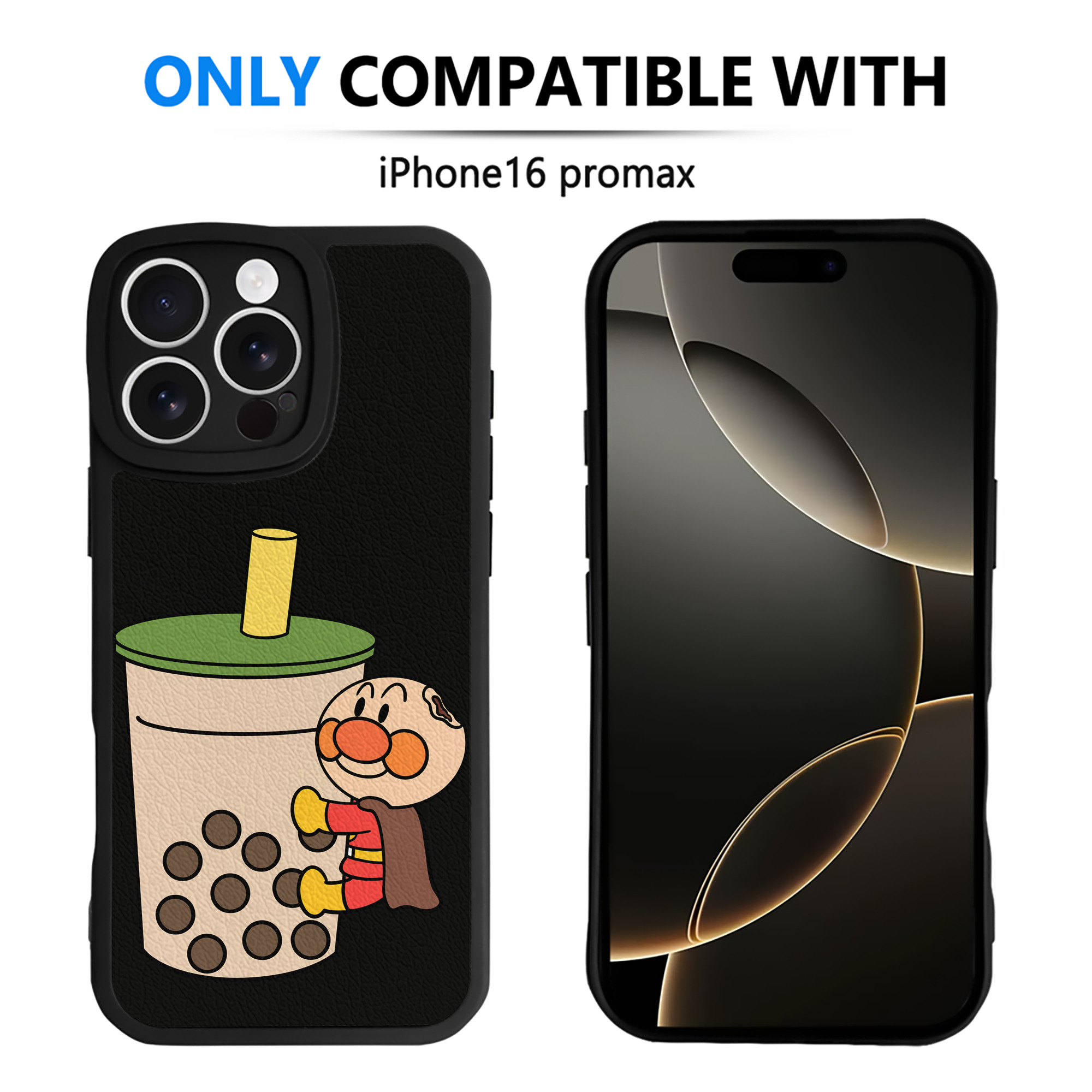 （画像用） アンパンマン Anpanman 【iPhone 16シリーズ対応】シリコンスマホケース（レザー調） 材質：シリコン